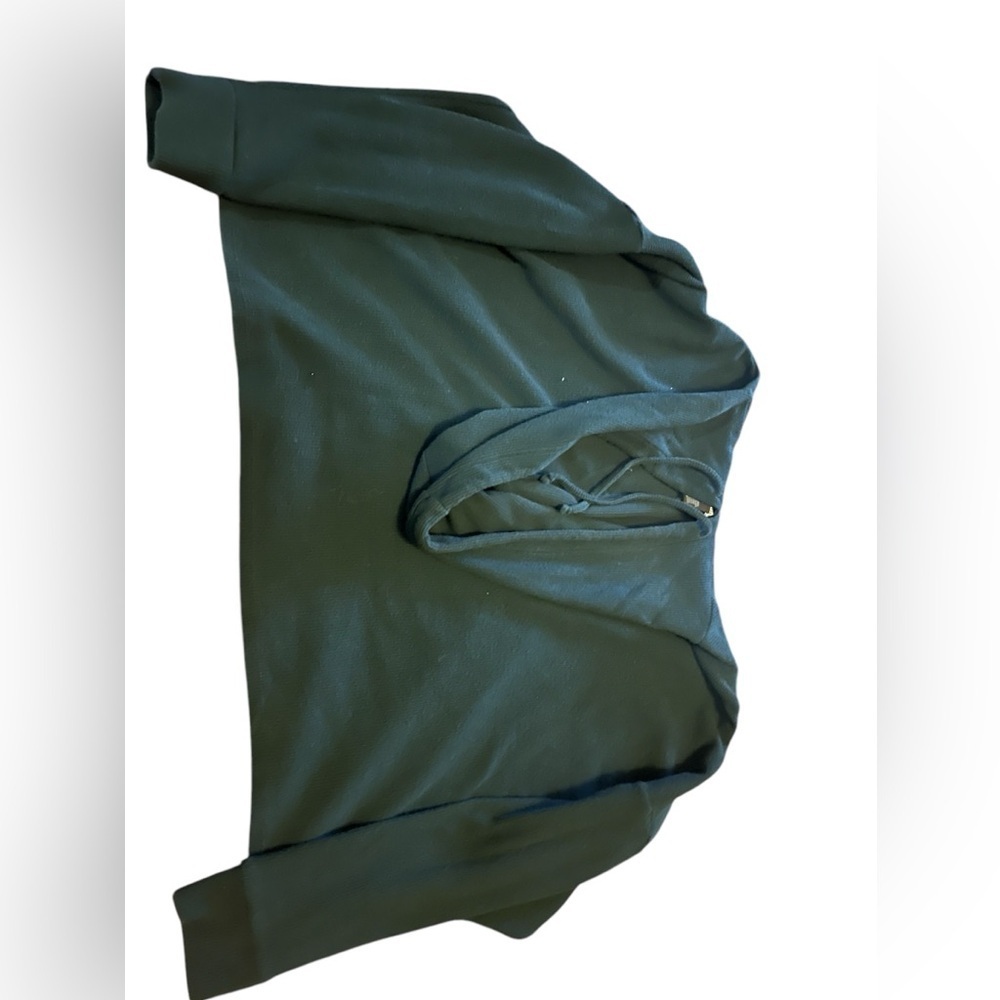 SOFT ribbed green forever 21 cropped sweater